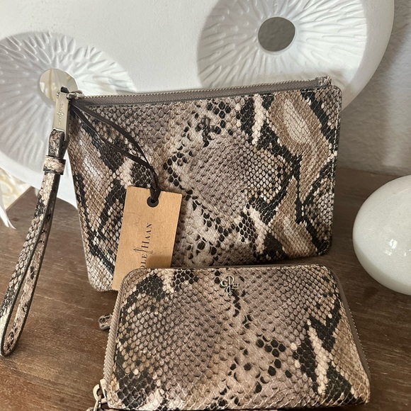 NWT Cole Haan Snakeskin Pouch - Picture 6 of 6